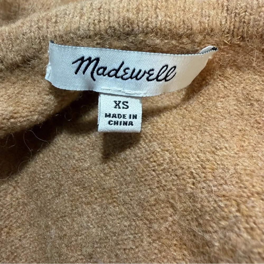 Madewell Kent Coziest Yarn Colorblock Cardigan XS Merino Wool Alpaca Open